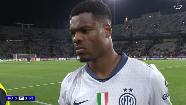 伤愈归来！国米边卫邓弗里斯发布训练照，正式回归球队