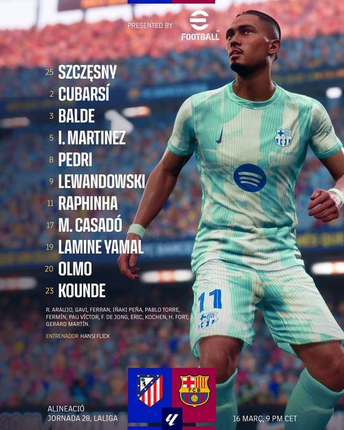 阿圭罗展望巴萨逆转：只需亚马尔闪耀对抗马竞