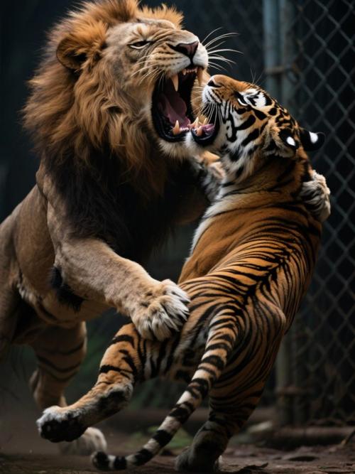 奥斯卡动物园亲密接触黑豹狮子，猛兽惊起瞬间吓坏网友